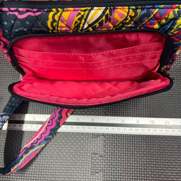 Vera Bradley Paisley Punch Compact Crossbody Bag Vibrant Travel Companion - Picture 3 of 5